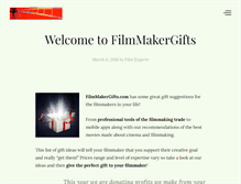 Tablet Screenshot of filmmakergifts.com